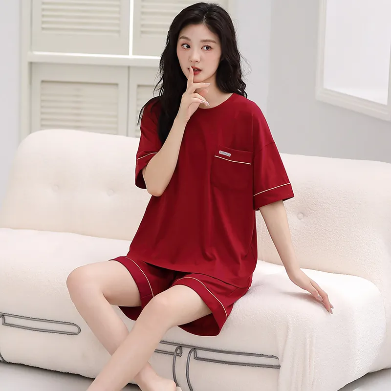 Jovini Pajama Set Women's Gift Box Set Red-1