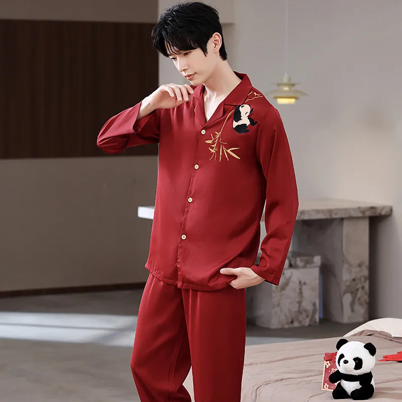 Jovini Pajama Set Men's Gift Box Set Red-5