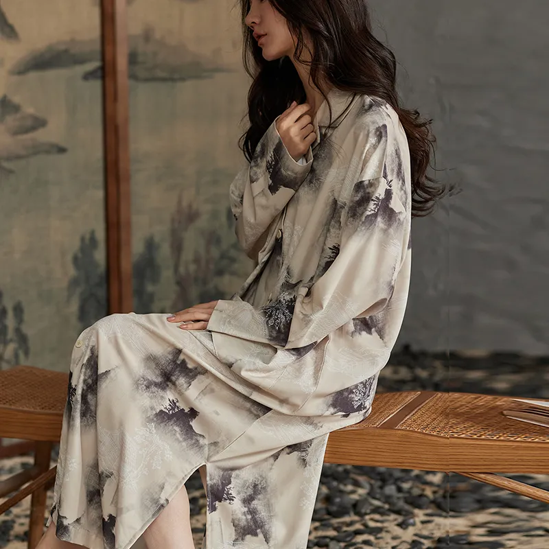 Jovini Pajama Robe Women's Ecru-2
