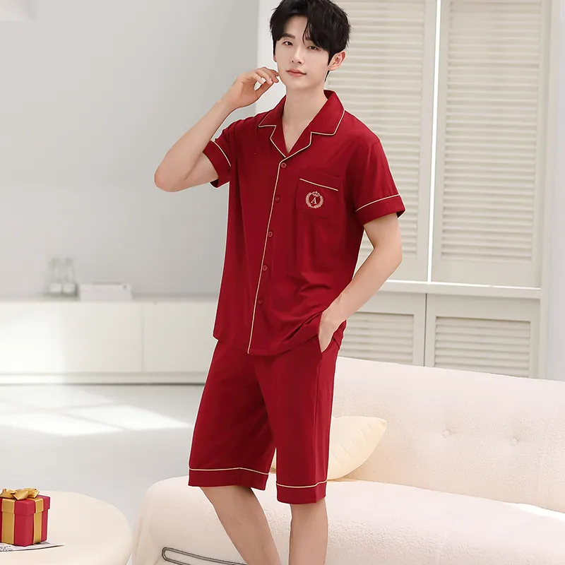 Jovini Pajama Set Men's Gift Box Set Red-5