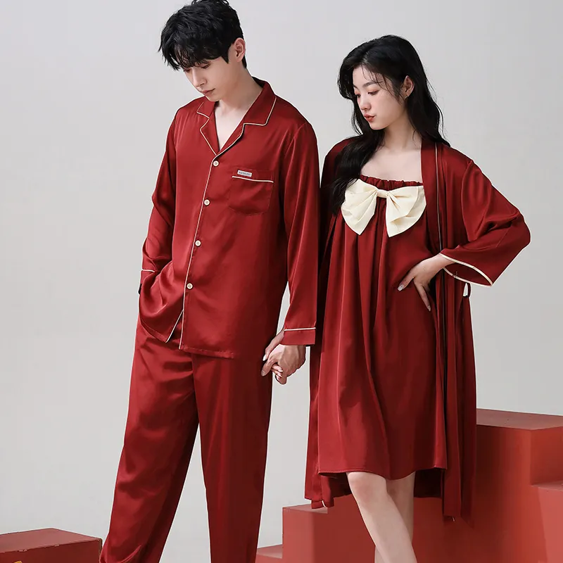Jovini Pajama Set Men's Gift Box Set Red-6