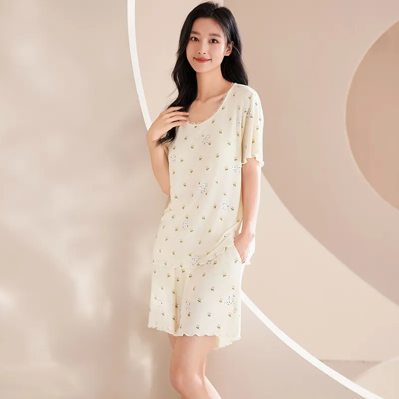 Jovini Pajama Set Women's Light Yellow-6
