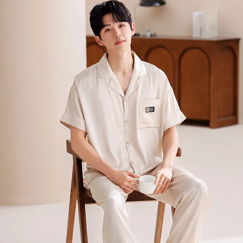 Jovini Pajama Set Men's Apricot-5