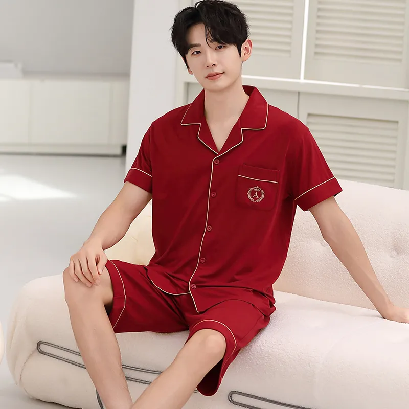 Jovini Pajama Set Men's Gift Box Set Red-3