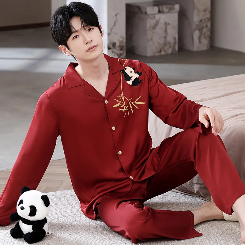 Jovini Pajama Set Men's Gift Box Set Red-3