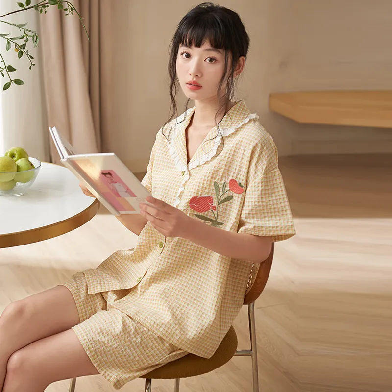Jovini Pajama Set Women's Gift Box Set Apricot-3