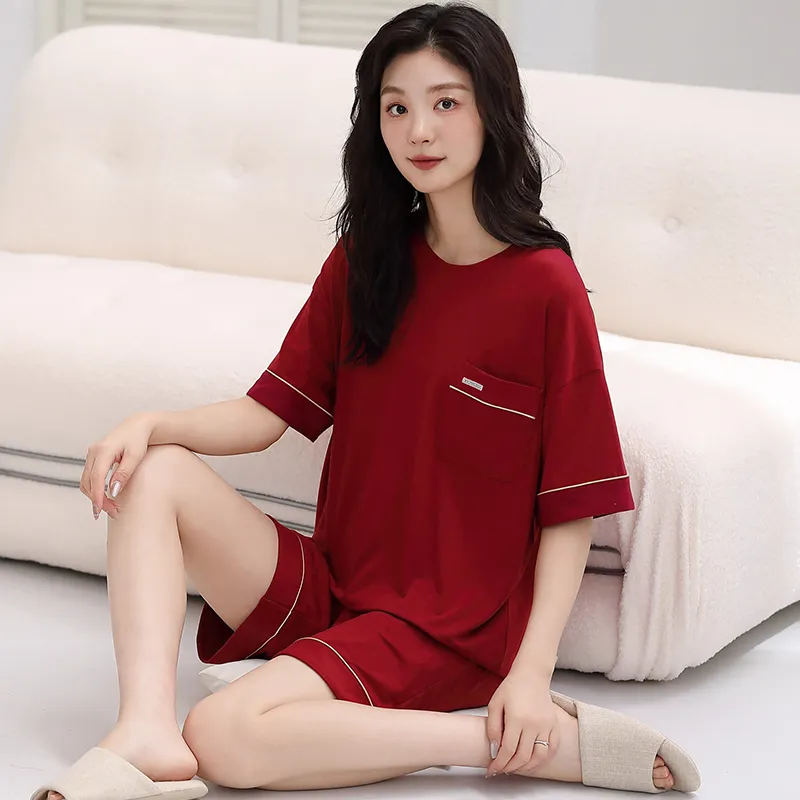 Jovini Pajama Set Women's Gift Box Set Red-5