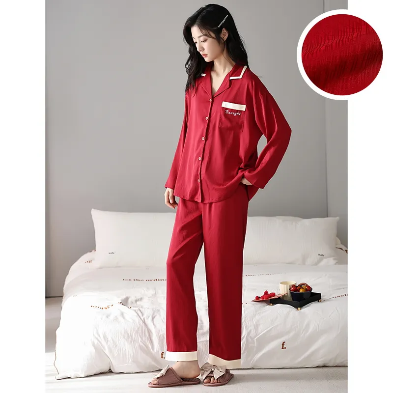 Jovini Pajama Set Women's Gift Box Set Red-1