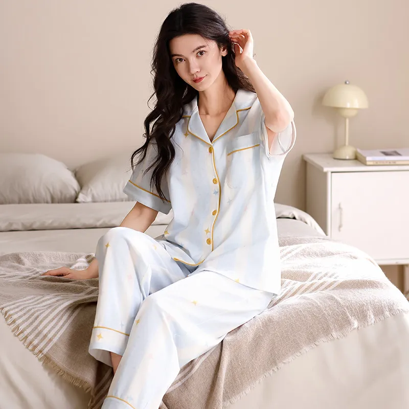 Jovini Pajama Set Women's Light Blue-1