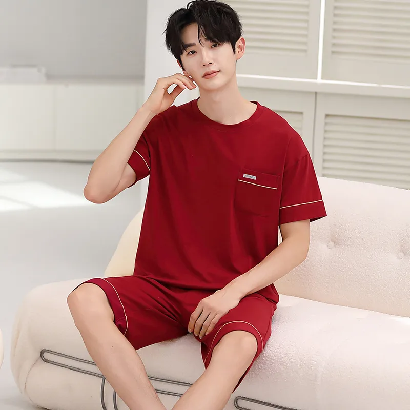 Jovini Pajama Set Men's Gift Box Set Red-3