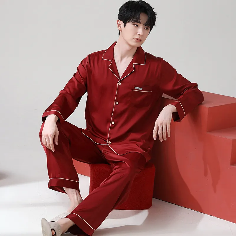 Jovini Pajama Set Men's Gift Box Set Red-2