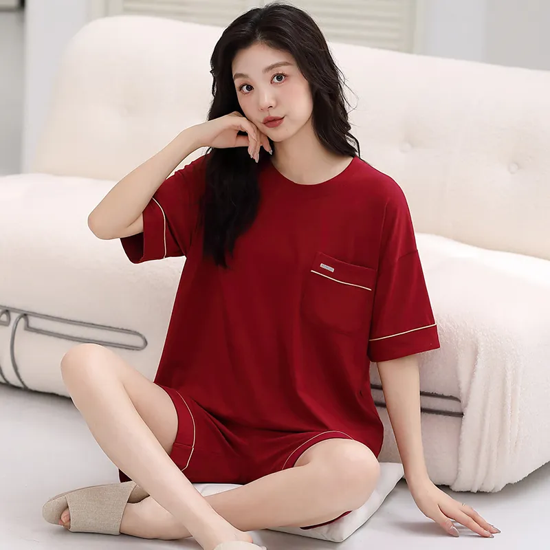 Jovini Pajama Set Women's Gift Box Set Red-4