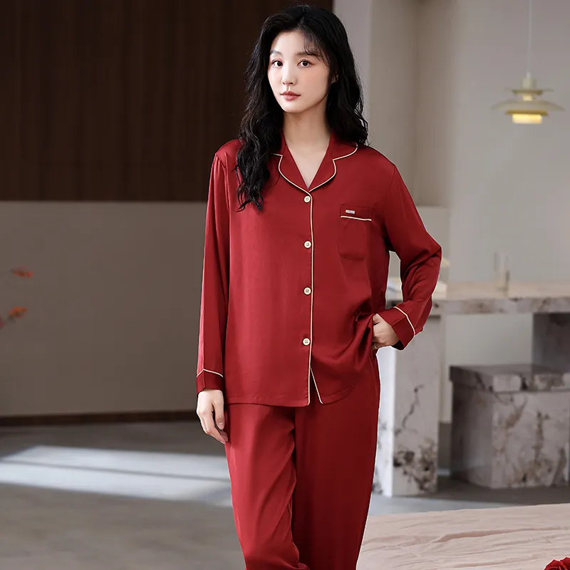 Jovini Pajama Set Women's Gift Box Set Red-5