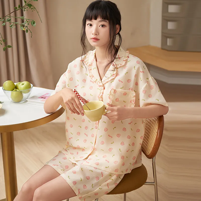 Jovini Pajama Set Women's Gift Box Set Yellow-3