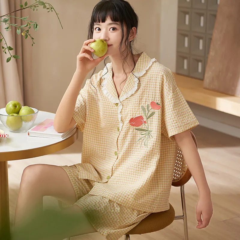 Jovini Pajama Set Women's Gift Box Set Apricot-1