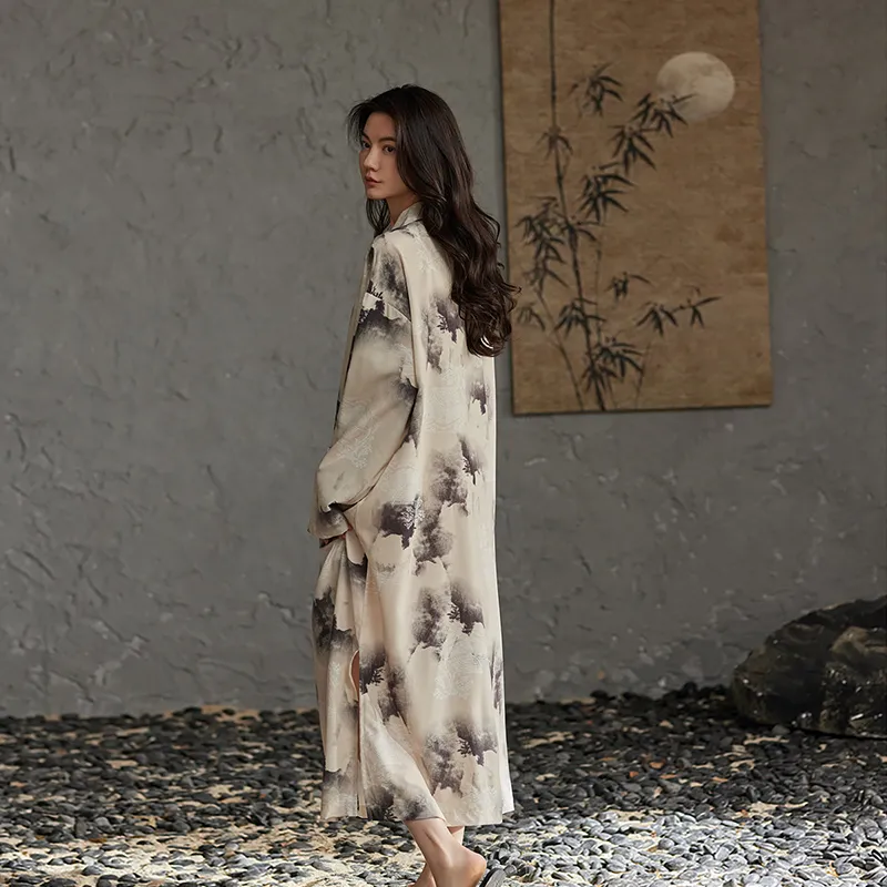 Jovini Pajama Robe Women's Ecru-5