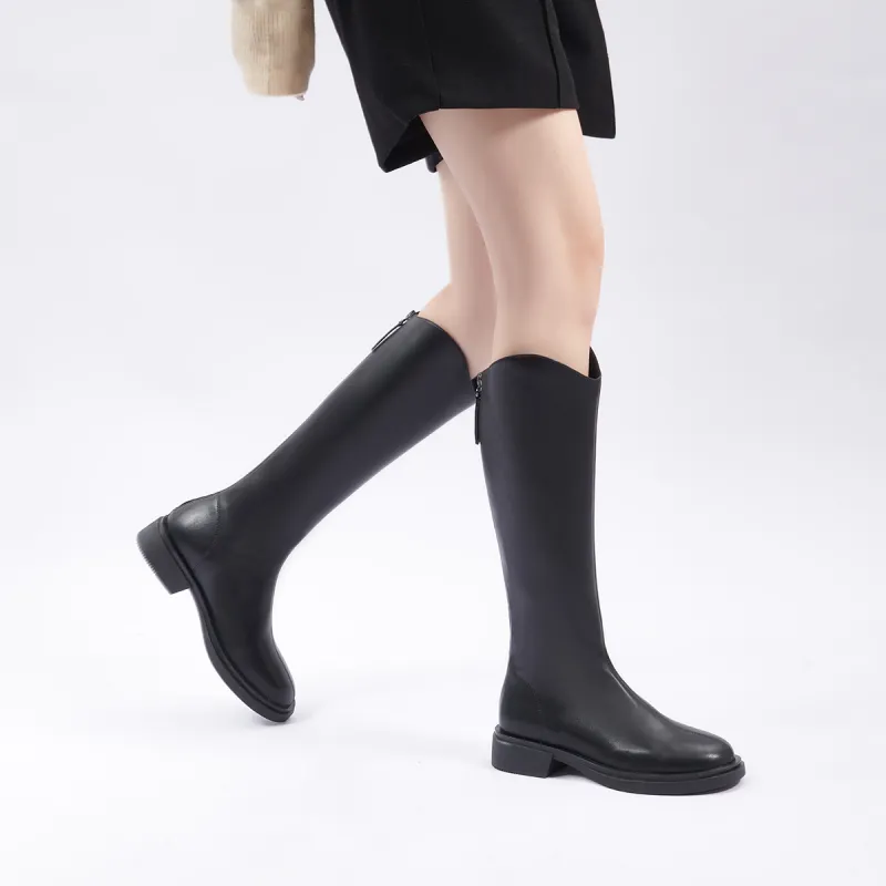 PT'SON Knee high Boots 3.5cm Women's-17