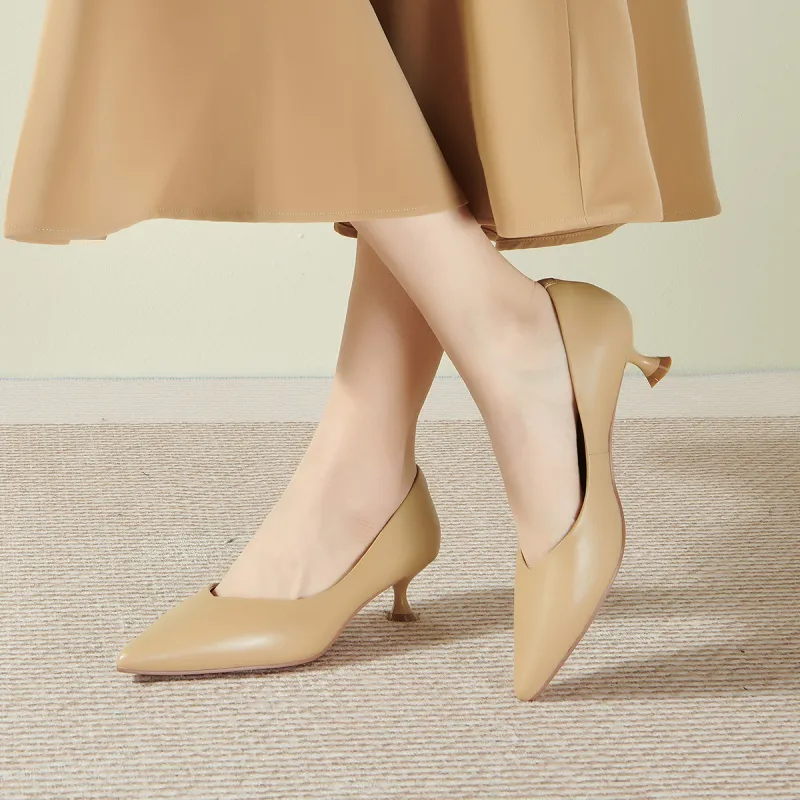 PT'SON Slim Heel High Heels 4.8cm Women's-18