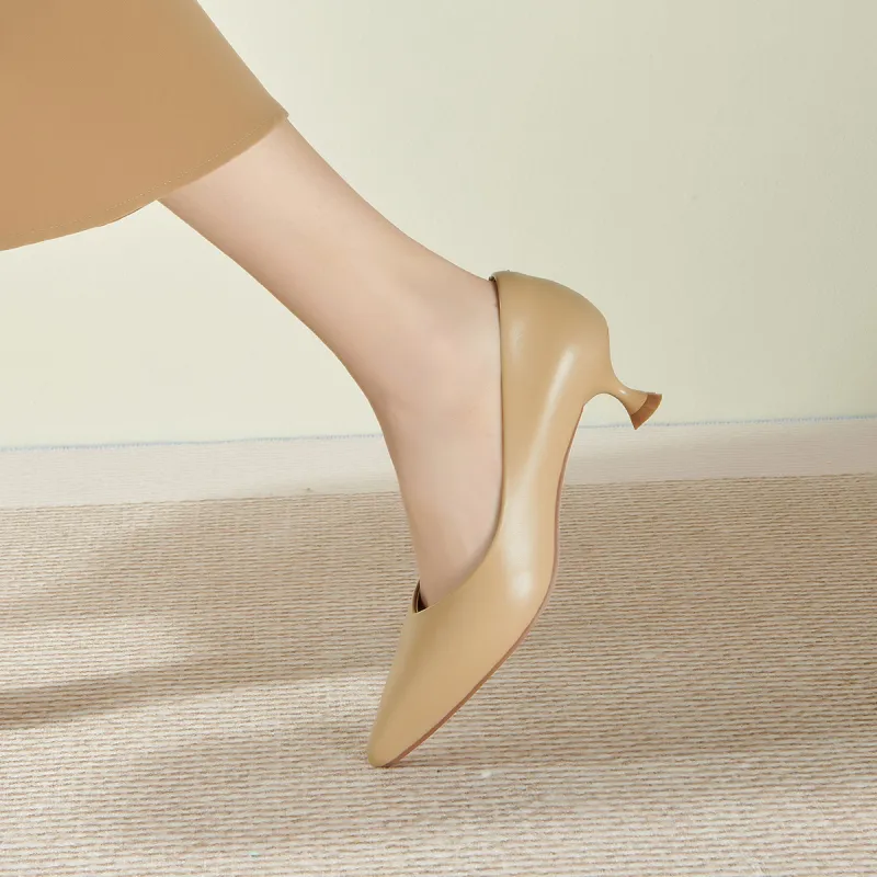 PT'SON Slim Heel High Heels 4.8cm Women's-17