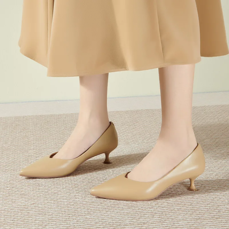 PT'SON Slim Heel High Heels 4.8cm Women's-16