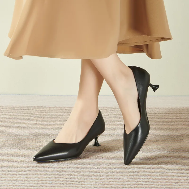 PT'SON Slim Heel High Heels 4.8cm Women's-2