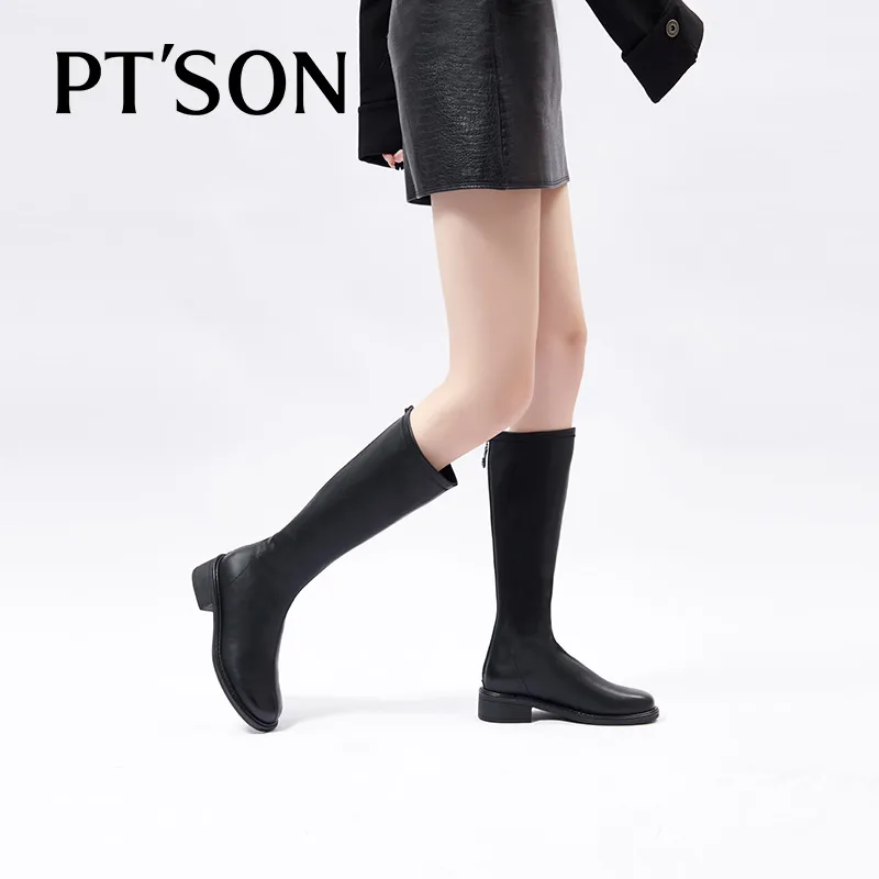 PT'SON Knee high Boots 4cm Women's-5