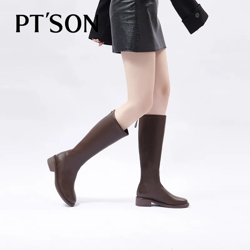 PT'SON Knee high Boots 4cm Women's-15
