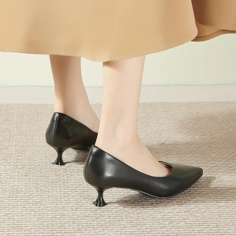 PT'SON Slim Heel High Heels 4.8cm Women's-3