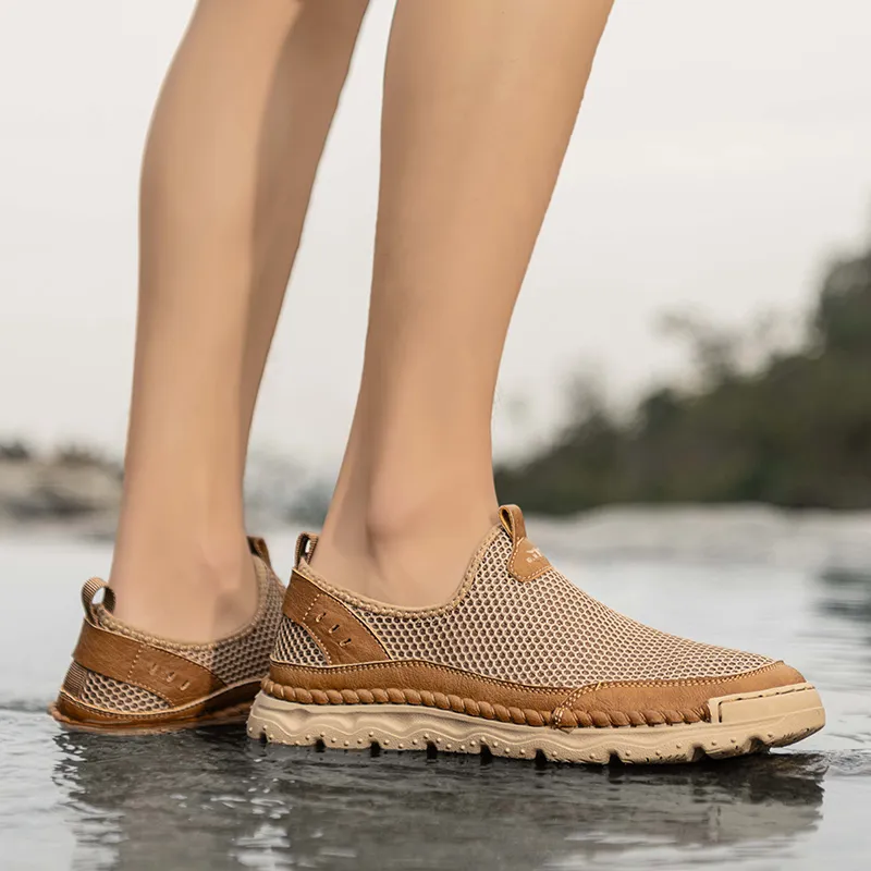 G.N.SHIJIA Casual Shoes Men Low Top Khaki/Light Brown-19