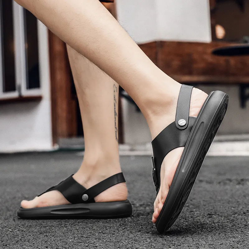 G.N.SHIJIA Flip Flops Men's Black-8