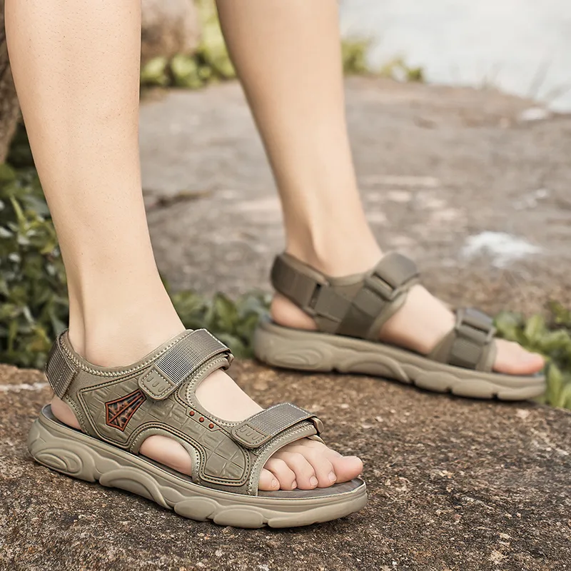 G.N.SHIJIA Beach Sandals Men Black/Khaki-19