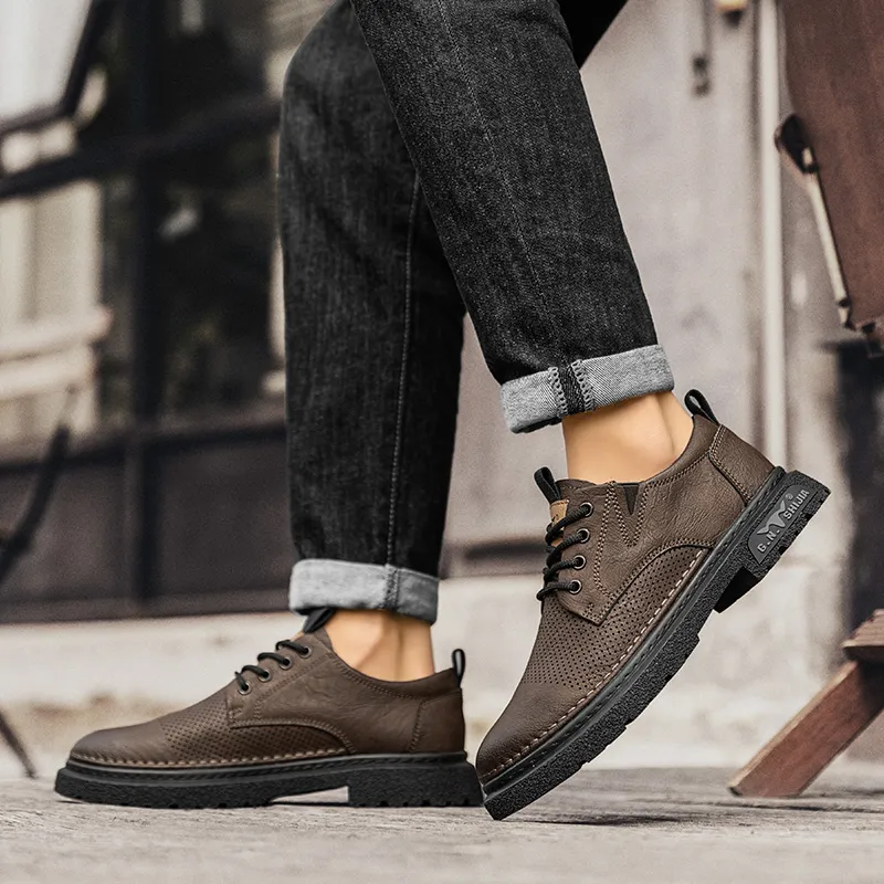 G.N.SHIJIA Casual Shoes Men's Coffee-9