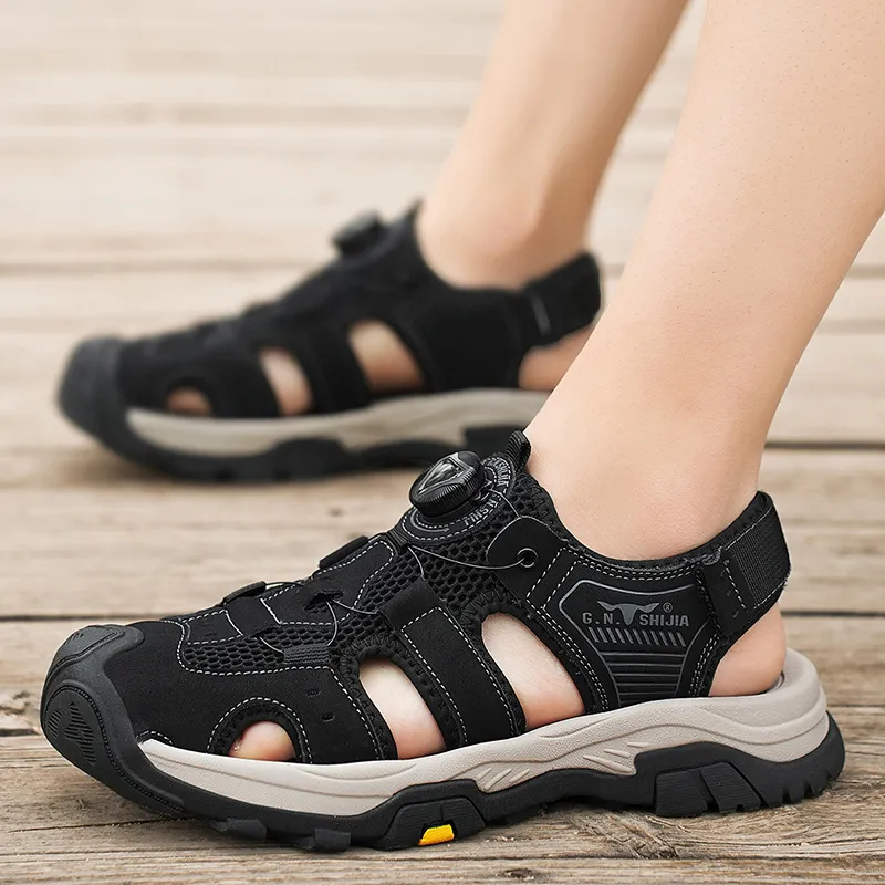 G.N.SHIJIA River Trekking Shoes Men Black/Khaki-9