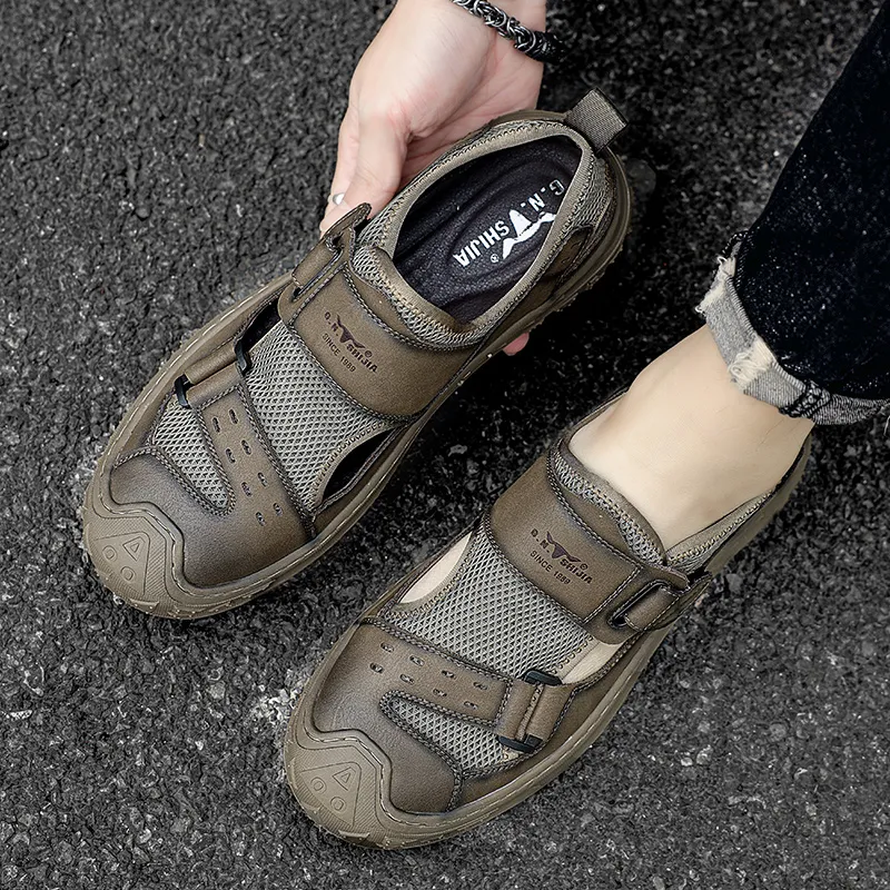 G.N.SHIJIA River Trekking Shoes Men Black/Brown-14