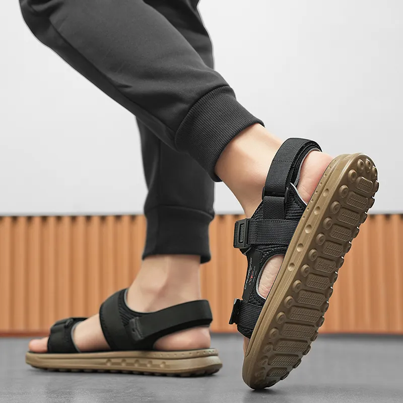 G.N.SHIJIA Beach Sandals Men Black Gray/Black Green-8