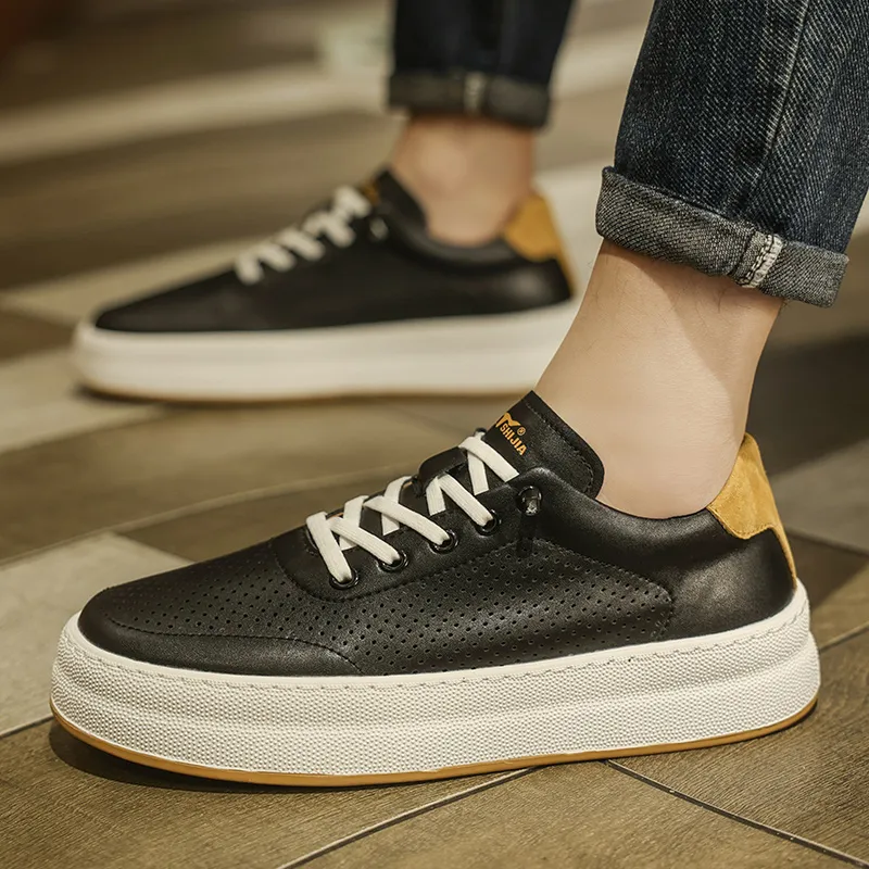G.N.SHIJIA Breathable Height Increase Low Top Skateboard Shoes Men's-15