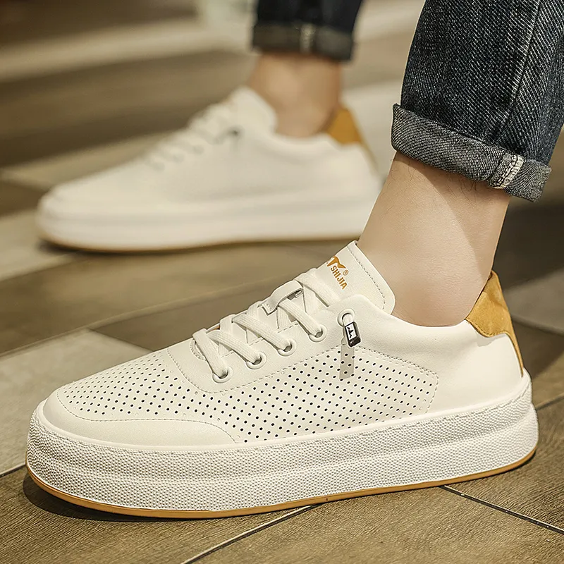 G.N.SHIJIA Breathable Height Increase Low Top Skateboard Shoes Men's-5