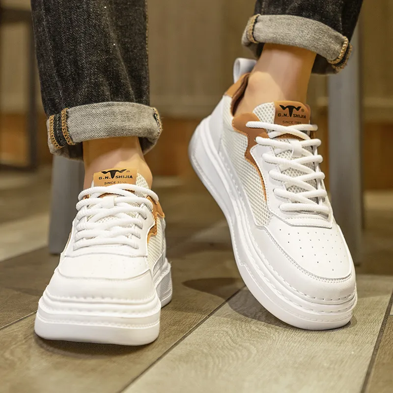 G.N.SHIJIA Breathable Lightweight Height Increasing Low Top Casual Shoes Men's-8