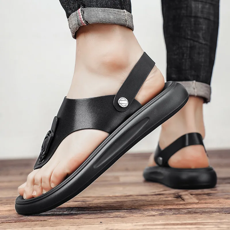 G.N.SHIJIA Flip Flops Men's Black-6