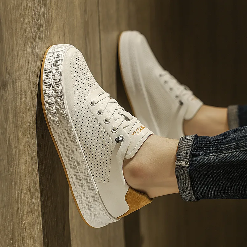 G.N.SHIJIA Breathable Height Increase Low Top Skateboard Shoes Men's-3
