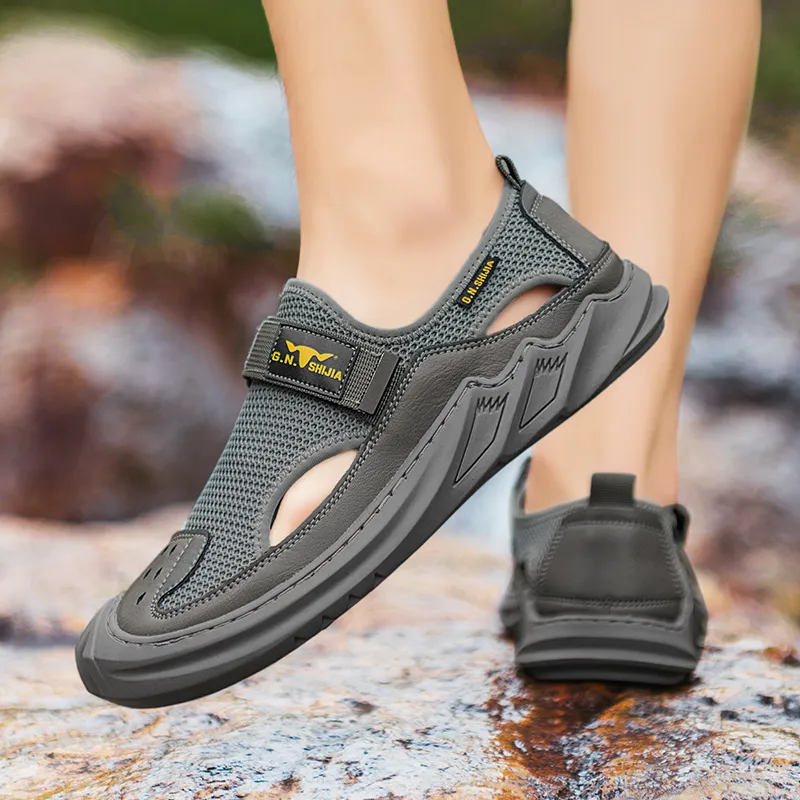 G.N.SHIJIA Beach Sandals Men's Gray-8