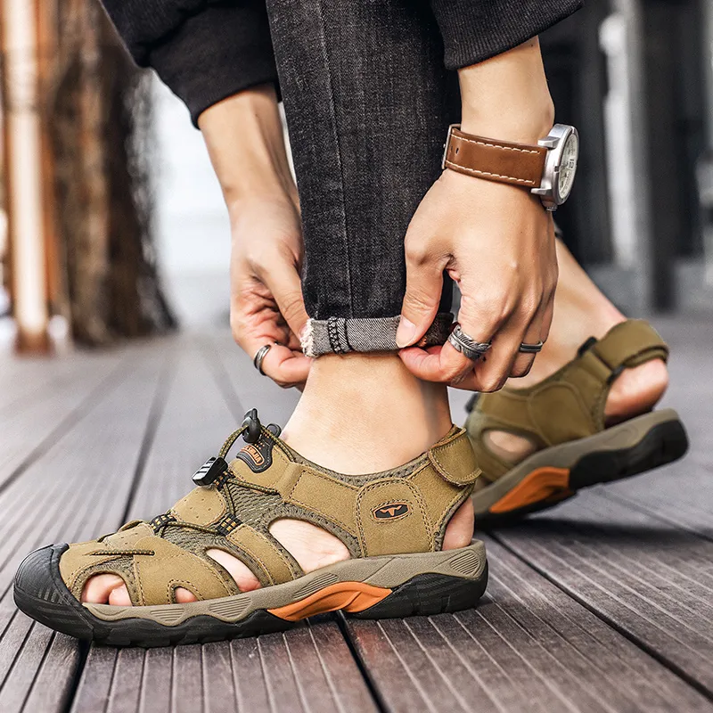 G.N.SHIJIA River Trekking Shoes Men Gray Blue/Earth Yellow-20