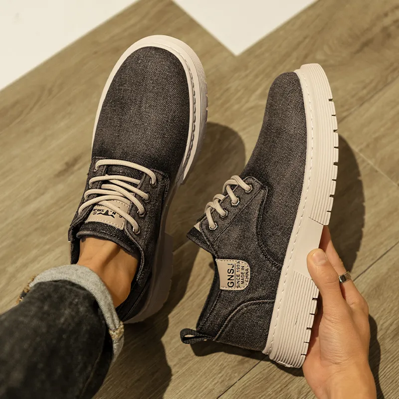 G.N.SHIJIA Casual Shoes Men Low Top Blue/Black-7