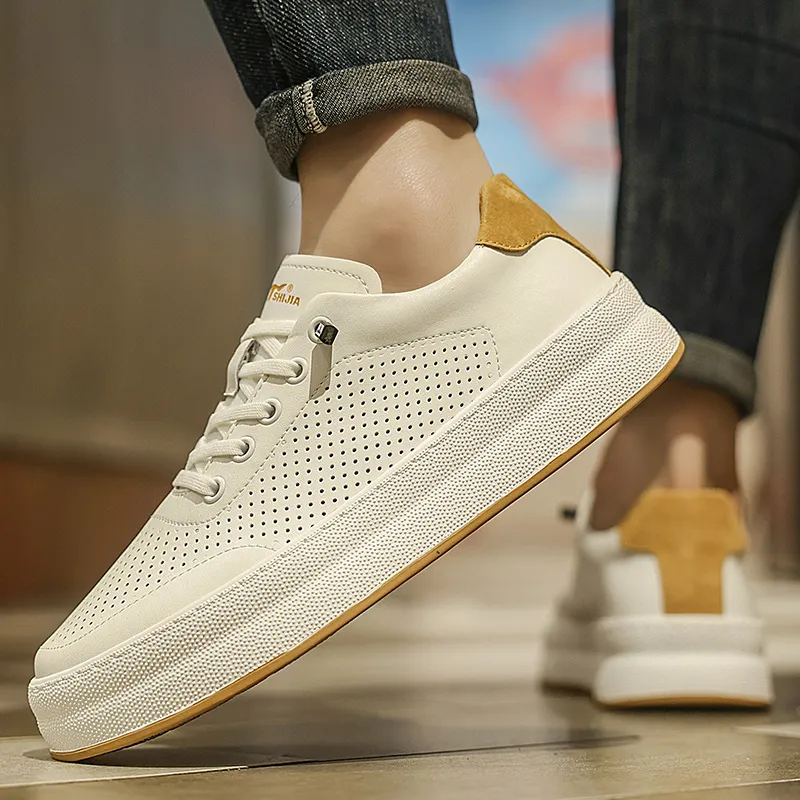 G.N.SHIJIA Breathable Height Increase Low Top Skateboard Shoes Men's-4