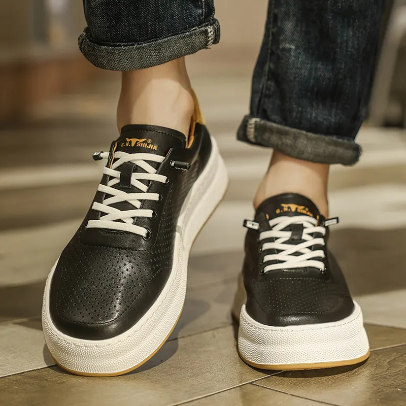 G.N.SHIJIA Breathable Height Increase Low Top Skateboard Shoes Men's-12