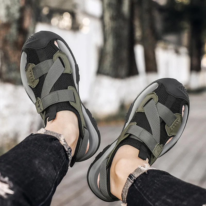 G.N.SHIJIA River Trekking Shoes Men Gray/Green-16