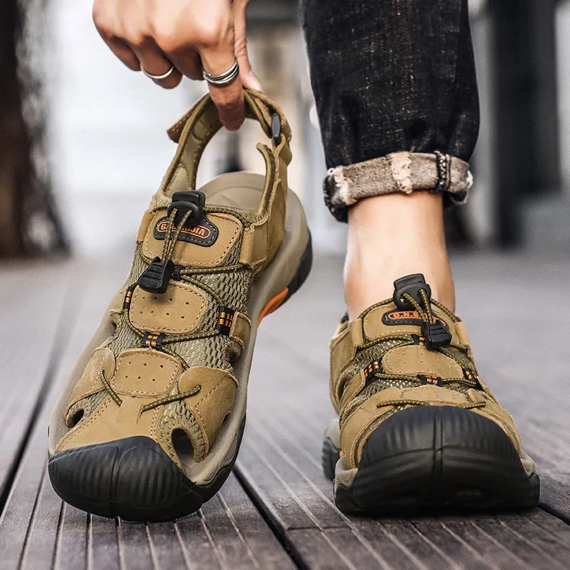 G.N.SHIJIA River Trekking Shoes Men Gray Blue/Earth Yellow-21
