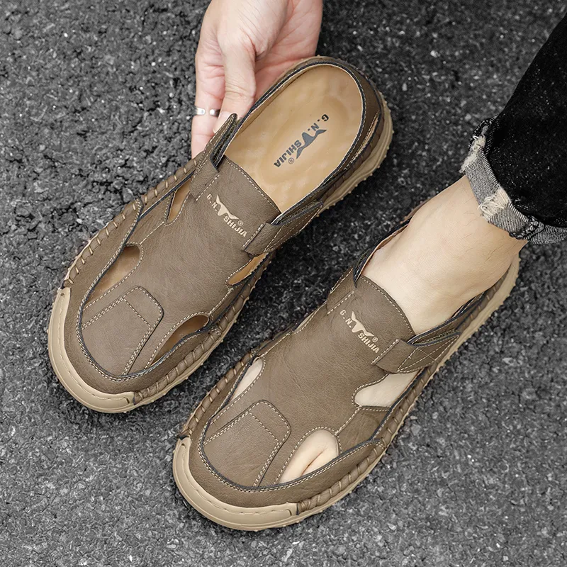 G.N.SHIJIA River Trekking Shoes Men Khaki/Light Brown-9