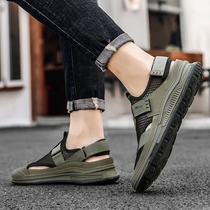 G.N.SHIJIA River Trekking Shoes Men Black/Green-6