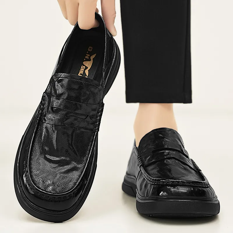 G.N.SHIJIA Loafers Low Heel Men's-7
